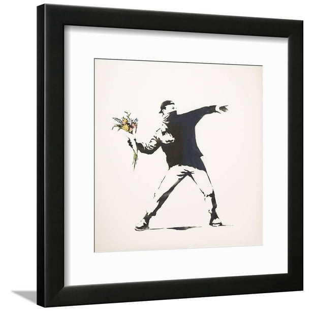 BANKSY TIRE ON FIRE ORANGE DEEP FRAMED CANVAS WALL ART PICTURE PAPER PRINT